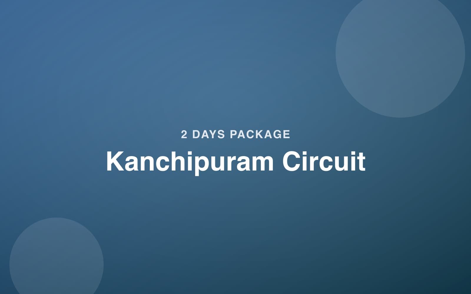 Illustration representing the two day Kanchipuram temple circuit package