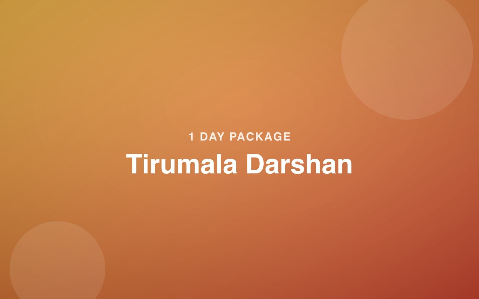 Illustration representing the Tirumala darshan day trip package
