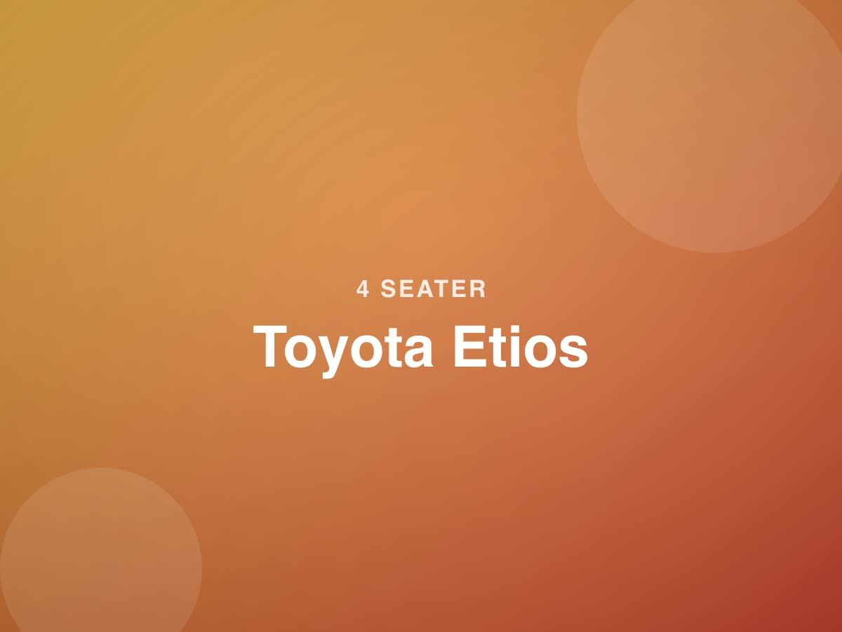 Illustration of a Toyota Etios sedan for Tirupati taxi service