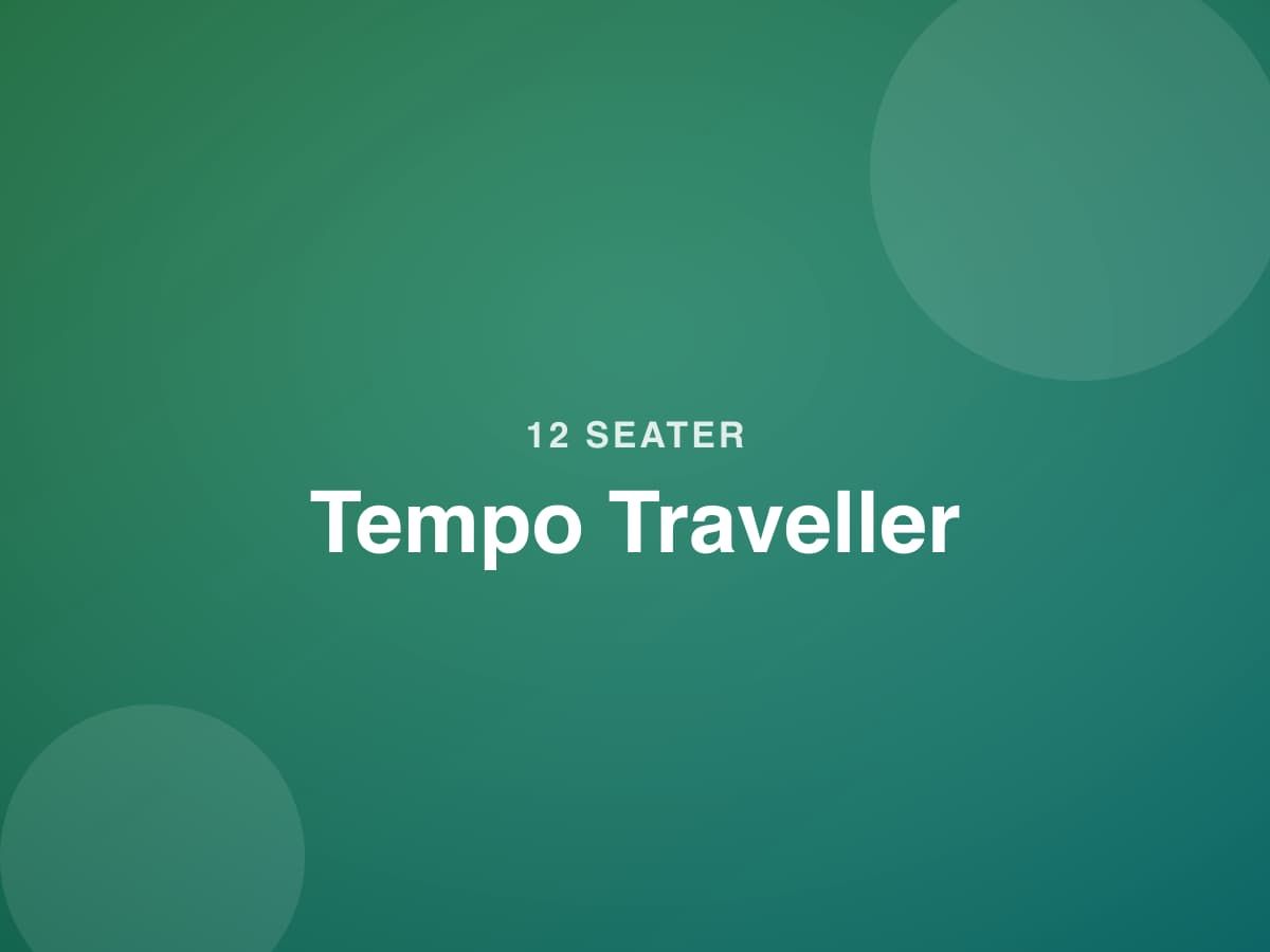 Illustration of a 12 seater Tempo Traveller for group tours